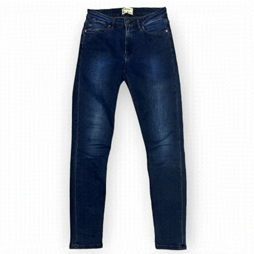 Acne Studios Mid-Rise Skinny Leg Luxury Designer Denim Jeans - Womens XS